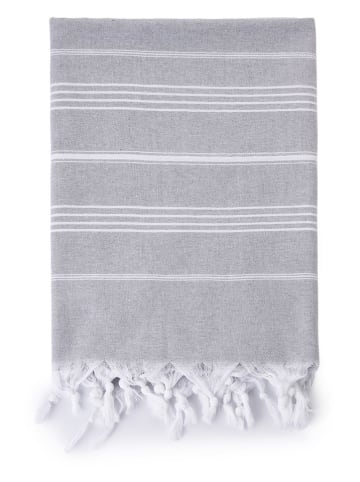 Colourful Cotton Fouta "Current" in Hellgrau