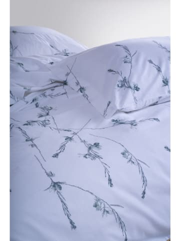 Colourful Cotton Renforcé beddengoedset "Feraye" wit/mintgroen/grijs