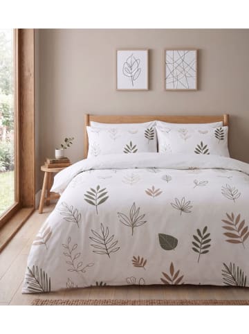 Colourful Cotton Beddengoedset  "Oximoron" wit/groen