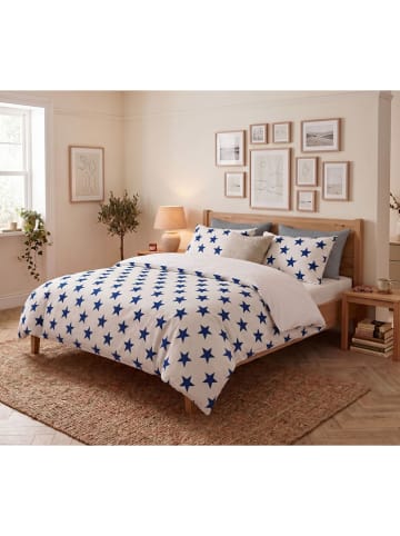 Colourful Cotton Beddengoedset "Stars" wit/donkerblauw
