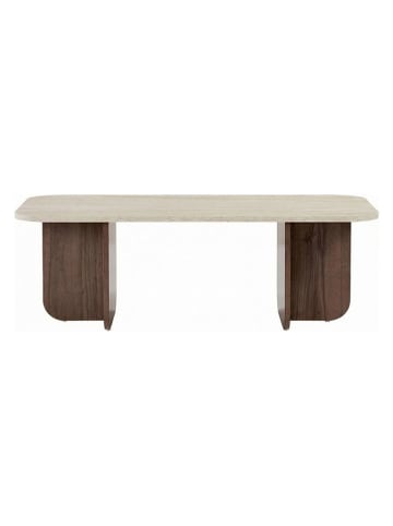 Evila Couchtisch "Akira" in Beige/ Braun - (B)120 x (H)41 x (T)60 cm