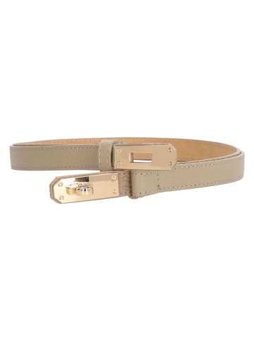 Charm Leder-Gürtel in Beige