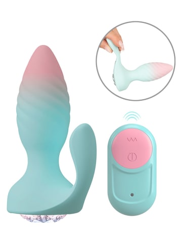 Orion Analvibrator „Juvela“  in Türkis/ Rosa - (L)11,5 cm - Ø 3,5
