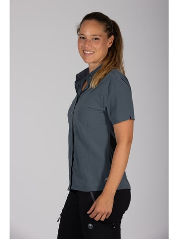 Maul Sport Functionele blouse "Halserspitze" blauwgrijs