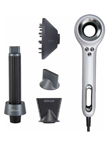 Eolux 2in1-Haartrockner in Silber/ Schwarz