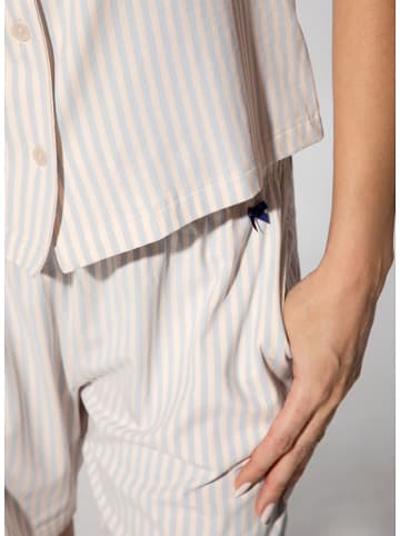 SHORT STORIES Pyjama-Hose in Hellblau/ Beige