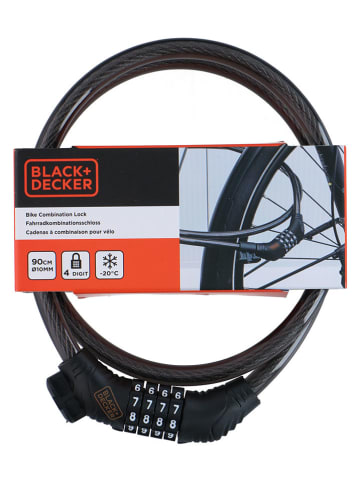 Black & Decker Kabel-Zahlenschloss in Schwarz - (L)90 cm