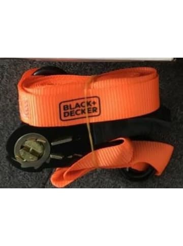 Black & Decker Pas napinający w kolorze pomarańczowym z zapadką - 5 m