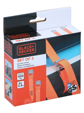 Black & Decker Spanband oranje - 2x 2,5 m