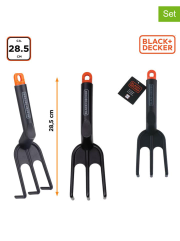 Black & Decker Kultywatory ręczne (2 szt.) w kolorze czarnym - wys. 28,5 cm