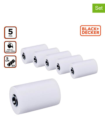Black & Decker 2er-Set: Schaumstoffrollen in Weiß - 2x 5 Stück