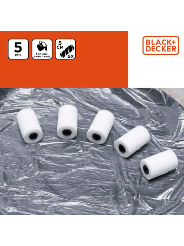 Black & Decker 2-delige set: schuimstofrollen wit - 2x 5 stuks