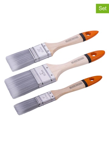 Black & Decker Pędzle płaskie (3 szt.) w kolorze beżowym