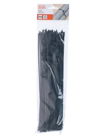 Black & Decker Kabelbinder zwart - (L)30 cm, 100 stuks