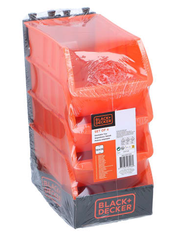Black & Decker 4er-Set: Werkzeugkisten in Orange - (L)24 x (B)15 cm