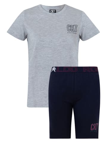 CR7 Pyjama in Dunkelblau/ Grau