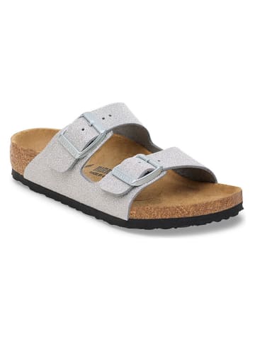 Birkenstock Slippers "Arizona" zilverkleurig