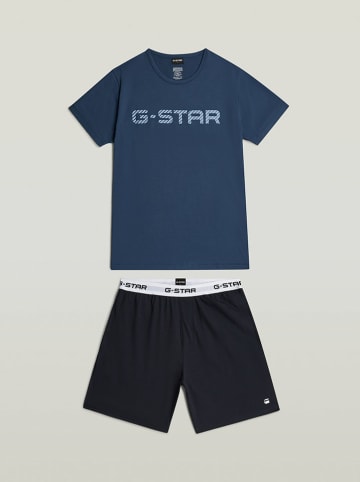 G-Star Pyjama in Blau/ Schwarz