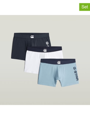 G-Star 3er-Set: Boxershorts in Dunkelblau/ Weiß/ Hellblau
