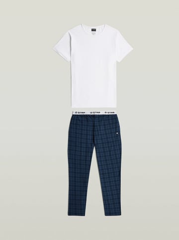 G-Star Pyjama wit/donkerblauw