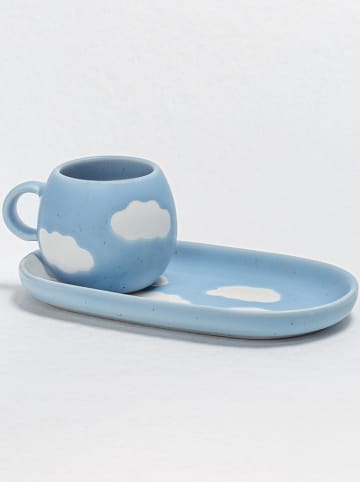 Egg Back Home Taca "Cloud" w kolorze błękitnym do serwowania - 18 x 9,5 cm