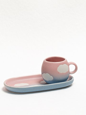 Egg Back Home Serveerplateau ''Cloud Sunset'' lichtroze/lichtblauw - (L)18 x (B)9,5 cm