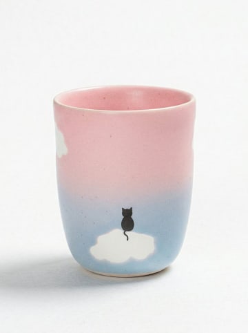Egg Back Home Becher ''Cloud Sunset - Cat Mom'' in Rosa/ Hellblau - 220 ml