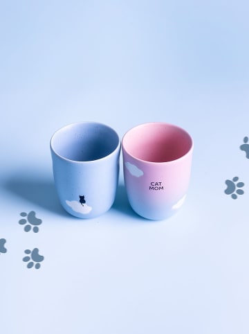 Egg Back Home Beker ''Cloud - Cat Mom'' lichtblauw - 220 ml