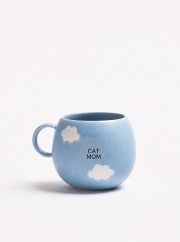 Egg Back Home Kubek jumbo "Cloud - Cat Mom" w kolorze błękitnym - 500 ml