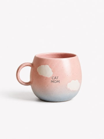 Egg Back Home Jumbotasse ''Cloud Sunset - Cat Mom''  in Rosa/ Hellblau - 500 ml