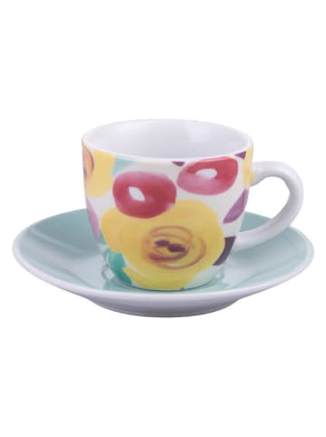 Villa d´Este Filiżanki (6 szt.) "New Acquerello" ze wzorem - 90 ml