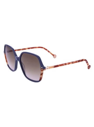 Carolina Herrera Damen-Sonnenbrille in Dunkelblau/ Hellbraun