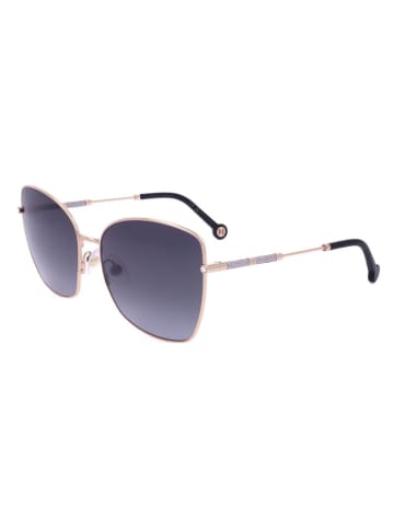 Carolina Herrera Dameszonnebril goudkleurig/donkerblauw