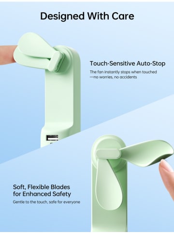 JisuLife Handventilator ''Handheld Fan 8'' in Mint - (B)4 x (H)12 x (T)3,7 cm
