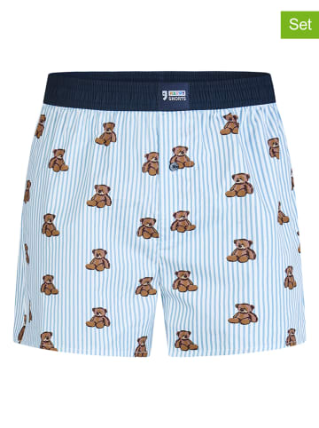 Happy Shorts Bokserki w kolorze błękitno-białym