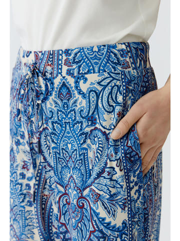 Oui Broek blauw/crème