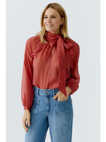 Oui Blouse bruinrood