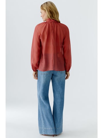 Oui Bluse in Braunrot