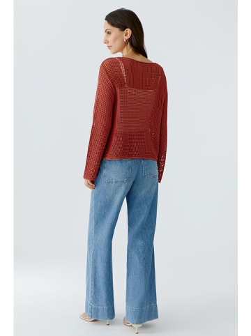 Oui Pullover in Braunrot