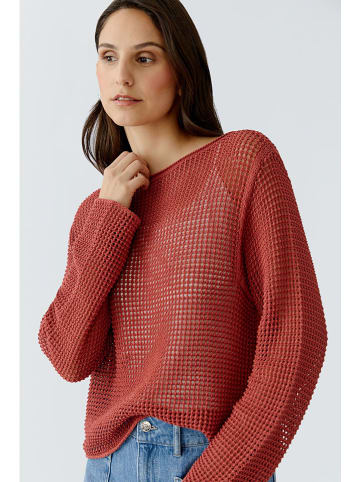 Oui Pullover in Braunrot