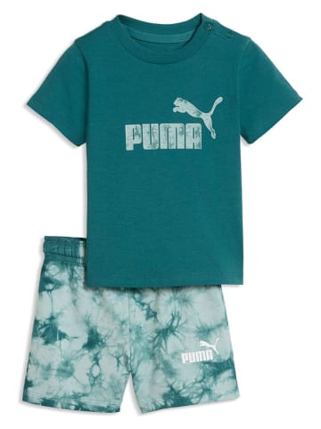 Puma 2tlg. Outfit "MINICATS ESS TIE-DYE" in Türkis