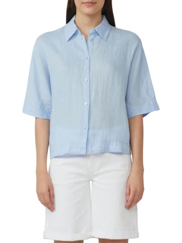 s.Oliver Leinen-Bluse in Hellblau