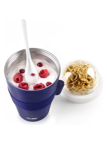 Ibili Kubek w kolorze granatowym na jogurt - wys. 18,5 x Ø 10,5 cm