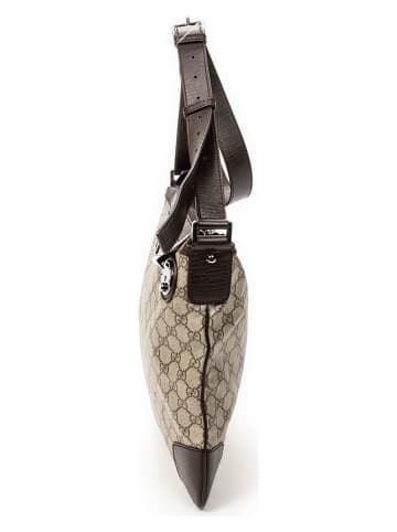 Gucci Umhängetasche in Beige/ Braun - (B)35 x (H)31 x (T)5 cm
