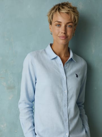 U.S. Polo Assn. Blouse - regular fit - lichtblauw