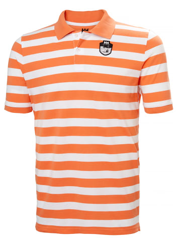 Helly Hansen Poloshirt "Mastrand" in Orange/ Weiß
