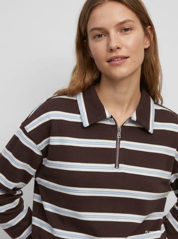Marc O'Polo DENIM Sweatshirt in Dunkelblau/ Weiß