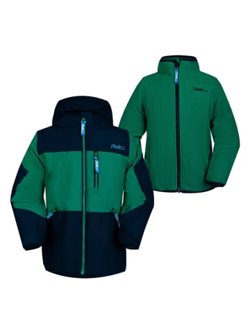 Peek U 3-in-1 functionele jas "Trey" groen/donkerblauw