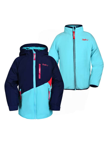 Peek U 3-in-1-Funktionsjacke "Marisol" in Türkis/ Dunkelblau