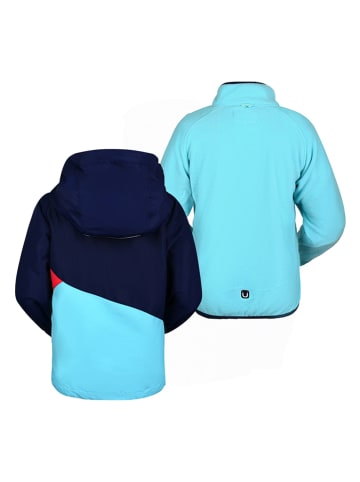 Peek U 3-in-1-Funktionsjacke "Marisol" in Türkis/ Dunkelblau